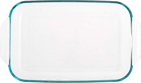 Pyrex Basics 2 Quart Glass Oblong Baking Dish, Clear 11.1 in. x 7.1 in. x 1.7 in....